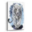 Art mural en verre épique «White Tiger» par Kajenna, 12 po x 16 po