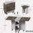 5 Pieces Folding Extendable Dining Table Set With 4 Chairs, Drop Leaf, Storage Layers, Drawers And Wheels