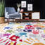 Tapis multicolore à motif graphique pour le salon, la chambre à coucher, la salle à manger et la cuisine Devante-18101214