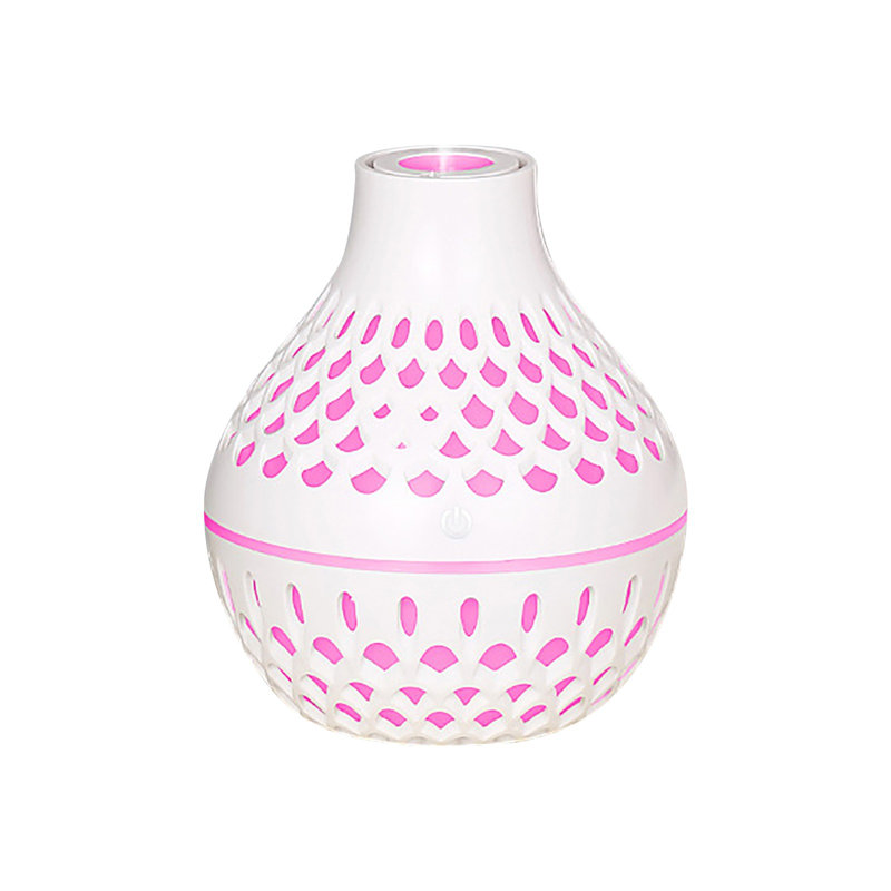 Mini-humidificateur à diffuseur de grain de bois 200 ML pour bureau et maison, White