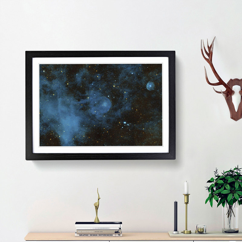 Out of Space Vol.32 in Abstract - Picture Frame Graphic Art Print, 36cm H x 48cm W x 2cm D, Black Framed