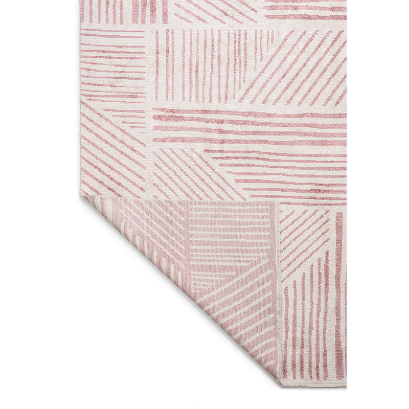 Rhamir Geometric Hand Loom Indoor / Outdoor Area Rug, Rectangle 7'10" x 9'10"