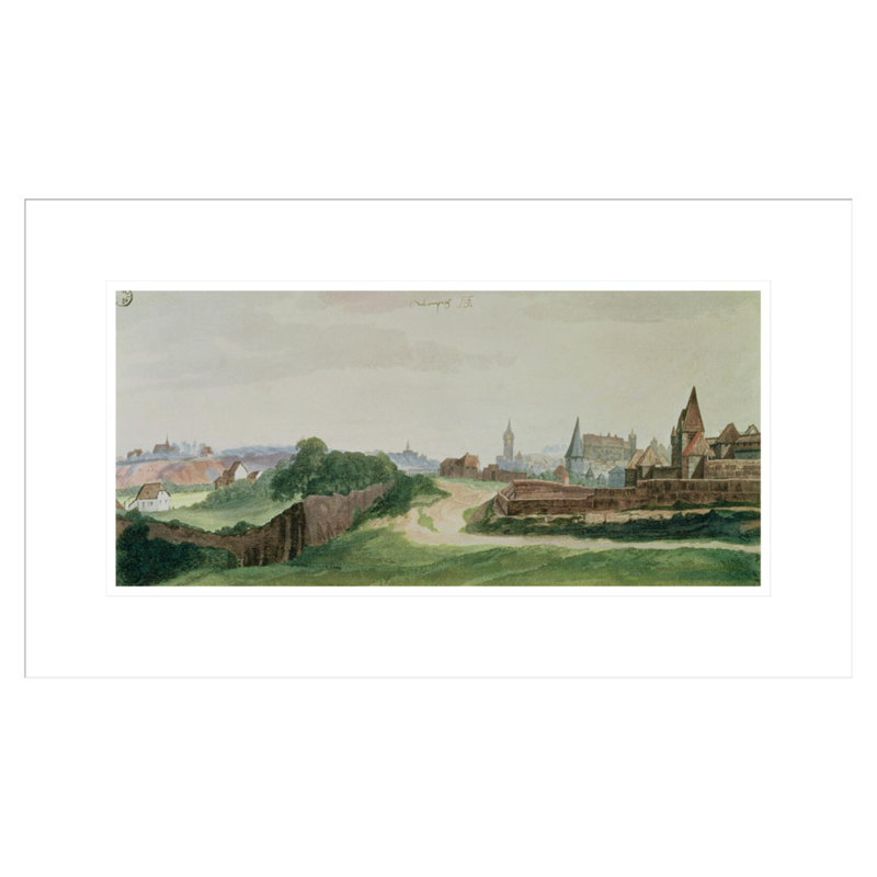 «View of Nurberg» par Albrecht Dürer, impression giclée sur cadre, 13.09" H x 21.75" W