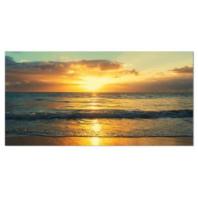 «Exotic Water and Sky Sunset», reproduction de photo sur toile tendue