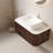 36" Wall-Mounted Bathroom Vanity With Rectangular Ceramic Sink, 3D Striped Drawer Front & Soft-Close Storage – Pre-Assembled-662548148