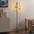 Rattan Tree Floor Lamp With 3 Bulbs Included