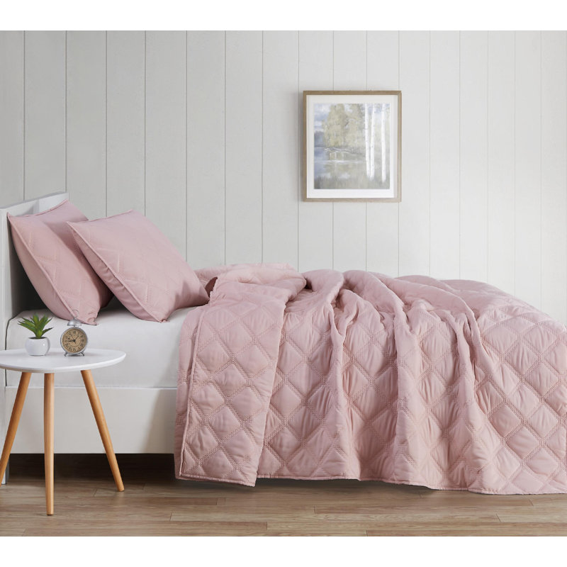 Everyday Quilt, Twin XL Quilt + 1 Sham, Burgundy