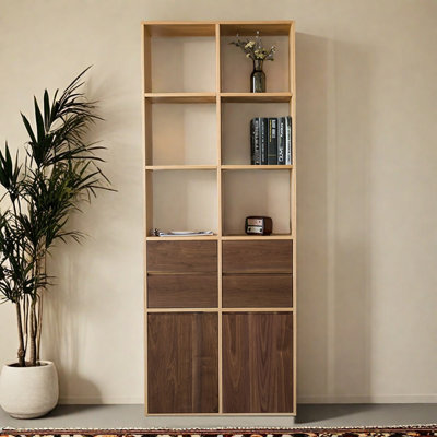 Bibliothèque de rangement à plusieurs niveaux de style italien