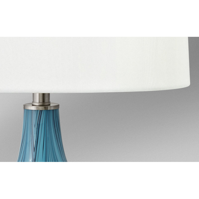 Turchese 29" Blue and Black Swirl Glass Table Lamp