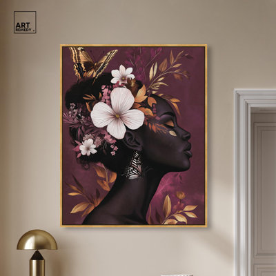 She Blooms in Darkness I Canvas Fashion Florals by Art Remedy