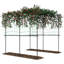 Treillis de jardin en métal pour plantes grimpantes, taille 87,8 po, espacement des tuyaux réglable, filet, support triangulaire, stabilité accrue et conception des plantes