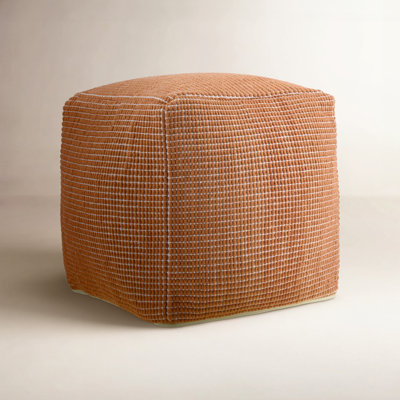 Waverly 18" Cotton Upholstered Pouffe