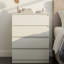 Commode blanche à 4 tiroirs, coffre de rangement 32 po pour petits espaces, anti-basculement inclus-1122854022