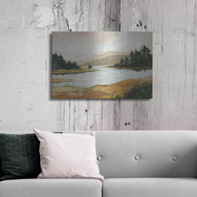 Art mural luxueux en métal «In Quiet Places 2» par Max Maxx, 36 po x 24 po, H 24 po x l 36 po