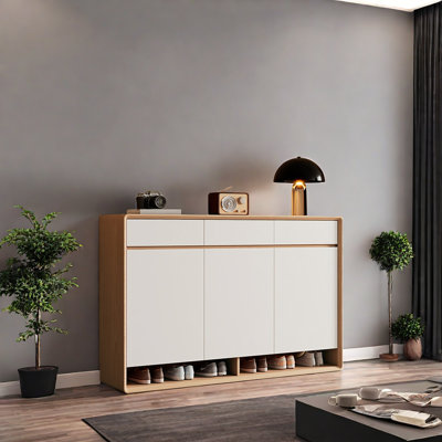 Simple armoire à chaussures en bois massif