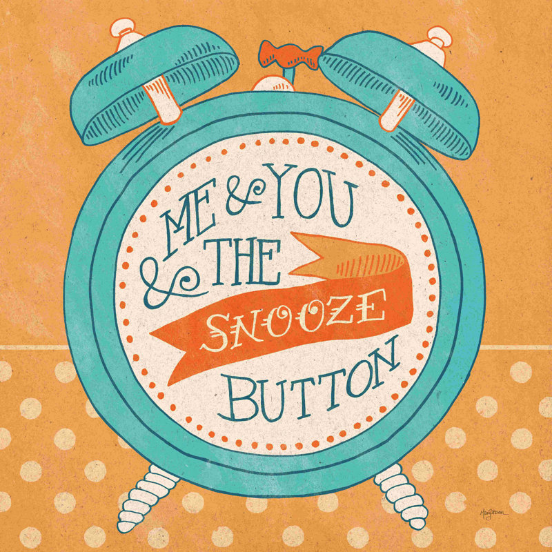 Bouton «The Snooze» - orange, H 20 po x l 20 po, Non, Toile tendue