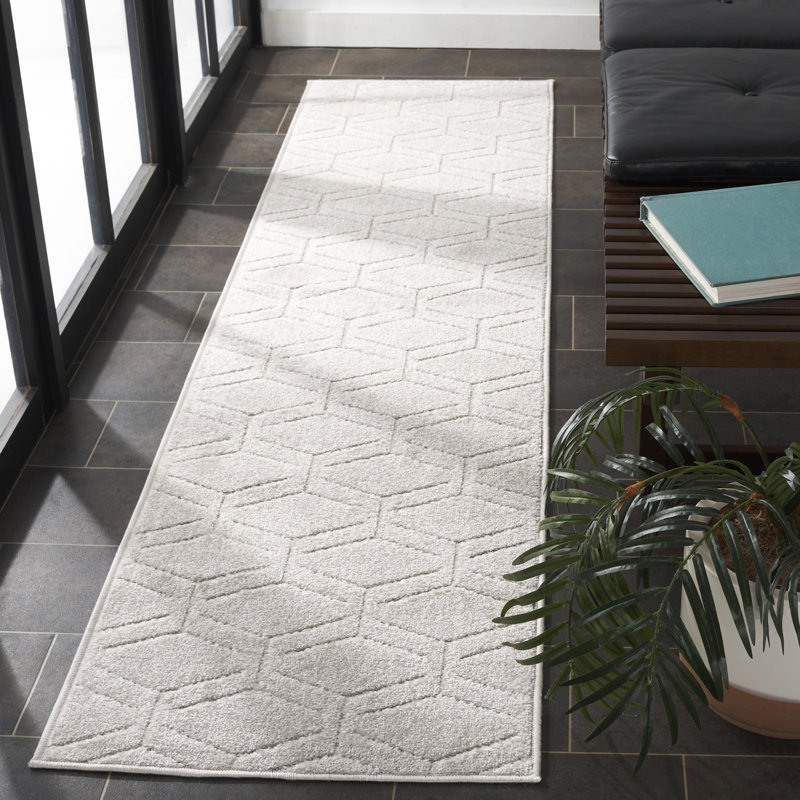 Tapis géométrique Keyanda Performance, Tapis de couloir 2 pi x 8 pi