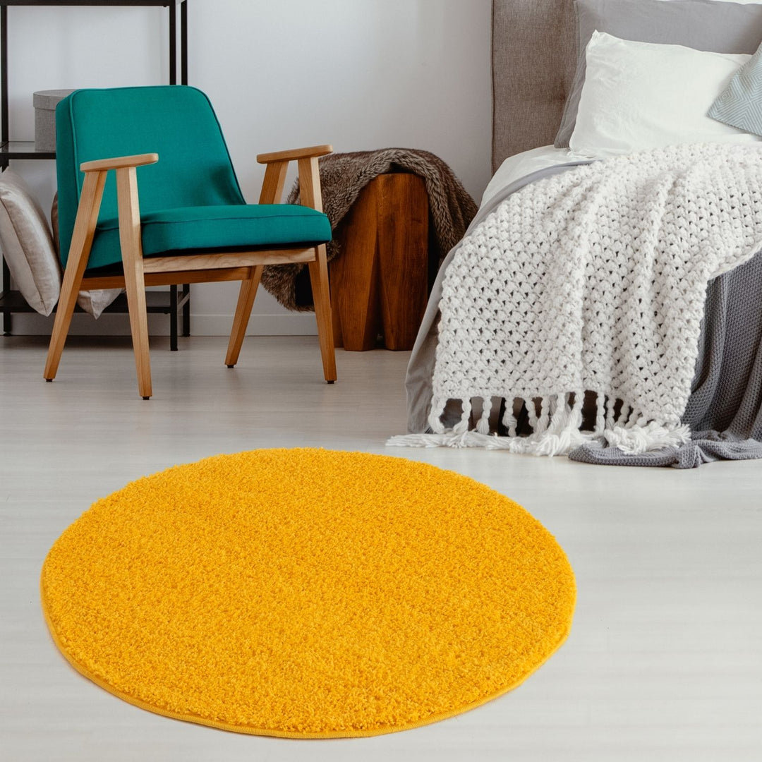 Myshaggy Collection Rugs Solid Design in Yellow