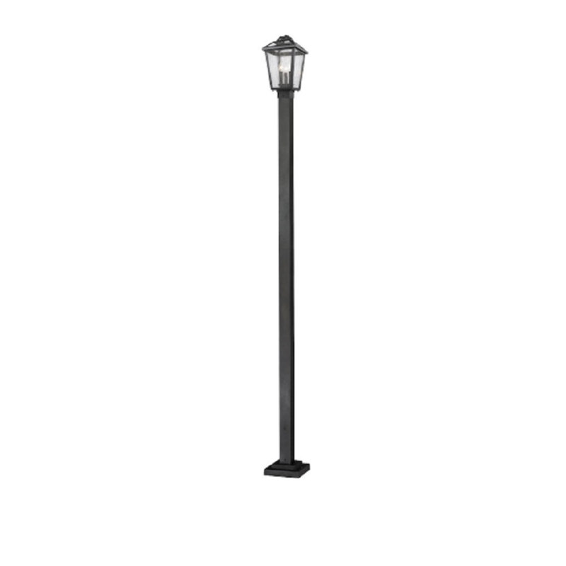 Lampadaire d'extérieur 3 lumières Saxon, H 111 po x l 9,25 po x P 9,25 po, Bronze huilé
