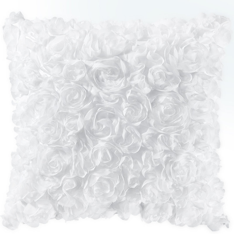 Coussin décoratif, 18 po x 18 po, Blanc