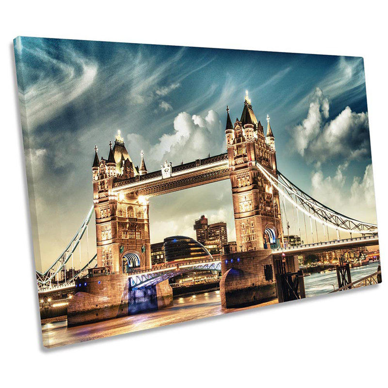 London Tower Bridge Landmark - Wrapped Canvas Print, 61cm H x 91.4cm W