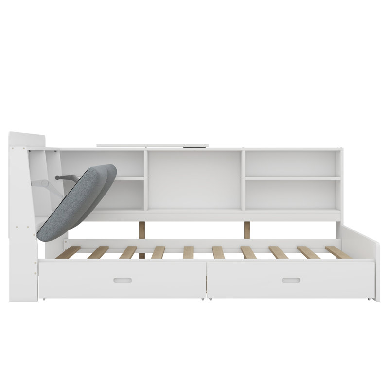 Lit plateforme Jungen, Blanc
