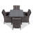 Karas 4 Seater Dining Set with Cushions and Parasol