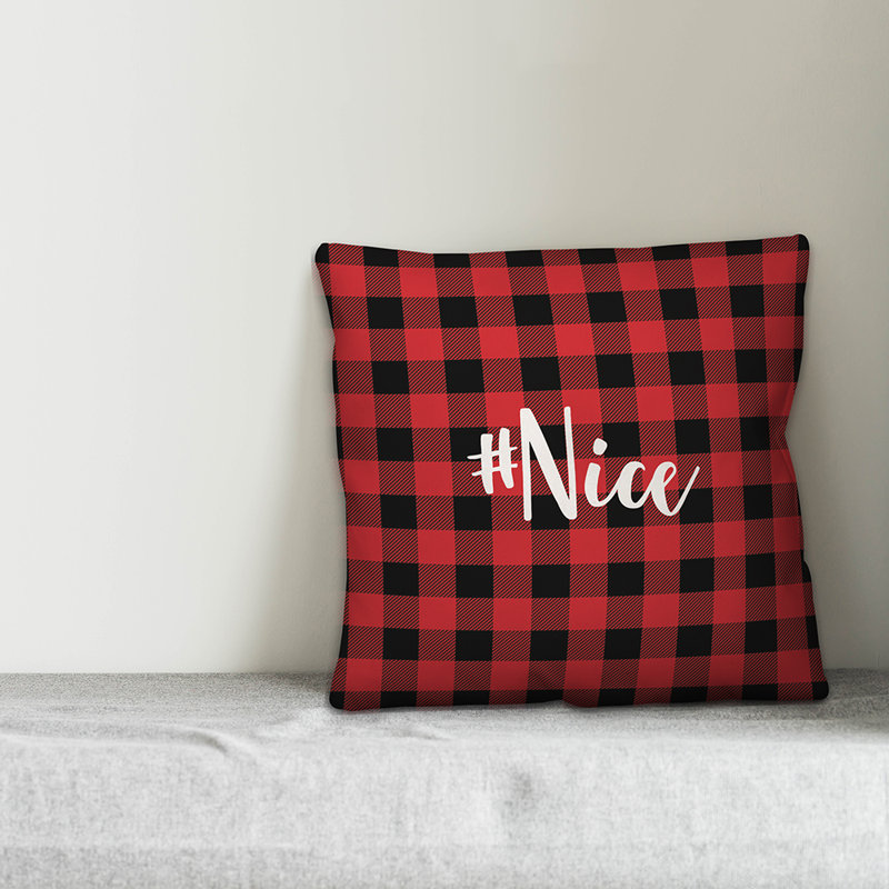 Plaid Reversible Throw Pillow, Pillow Cover