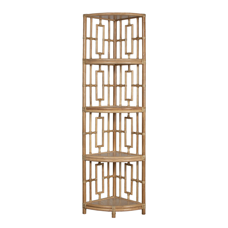 Bibliothèque de coin en bois H 72 "x l 23" Manley, Naturel