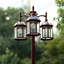 Lampadaire d'extérieur à DEL 3 lumières rouille