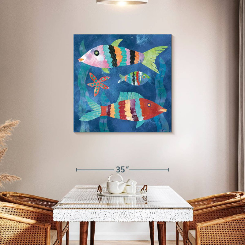 Ashelle Boho Reef Fish I, H 36 po x l 36 po
