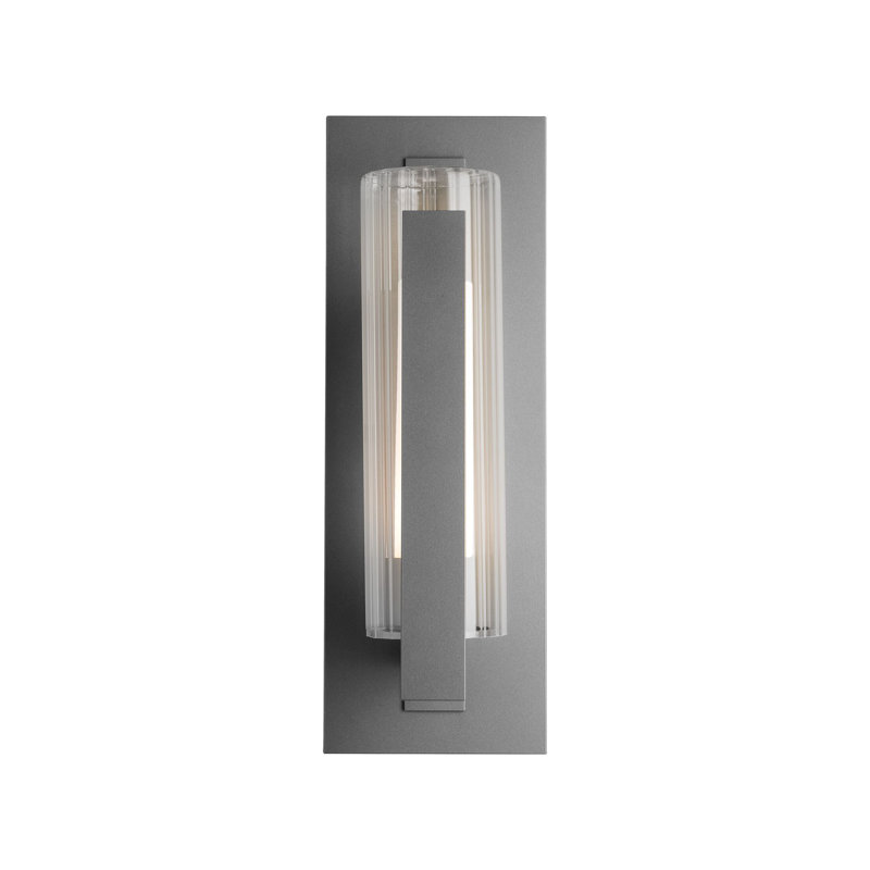 Forged Vertical Bar 1 - Bulb Outdoor Flush Mount, Coastal Burnished Steel, Pearl, 15" H X 5"  W X 4.1" D