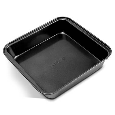 17” Non Stick Baking Pan, Black Carbon Steel Bake Pan With Red Silicone  Handles, Commercial Grade Restaurant Quality Metal Bakeware, Compatible  With