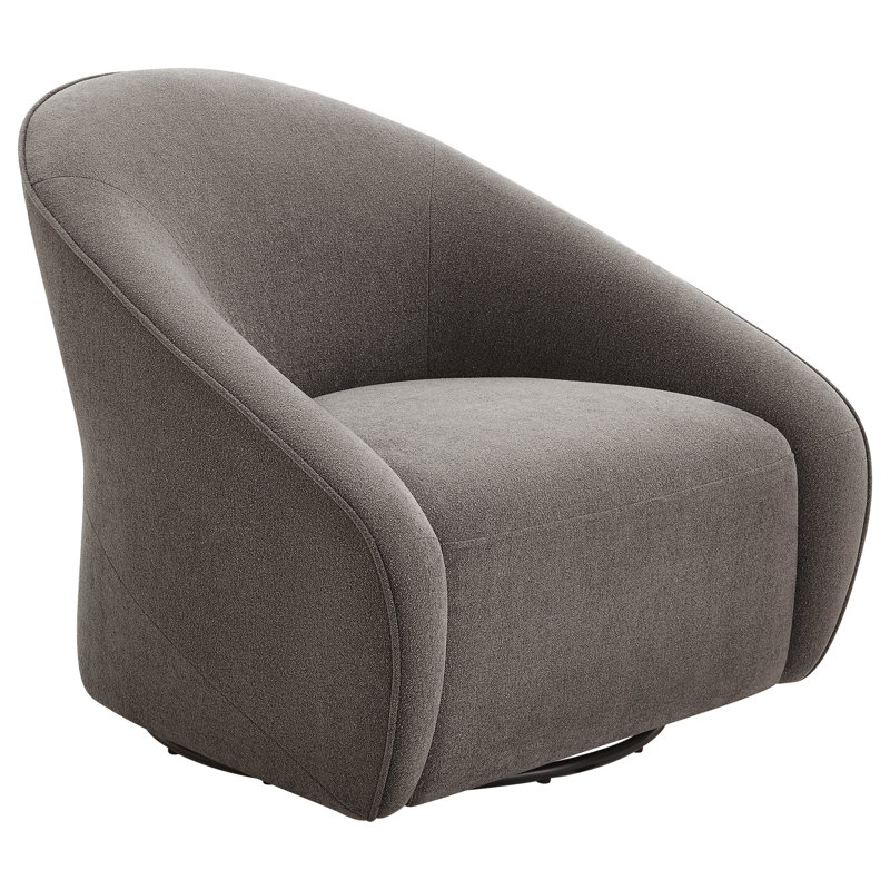 Miley Oversized Swivel Barrel Chair, Elite Ash