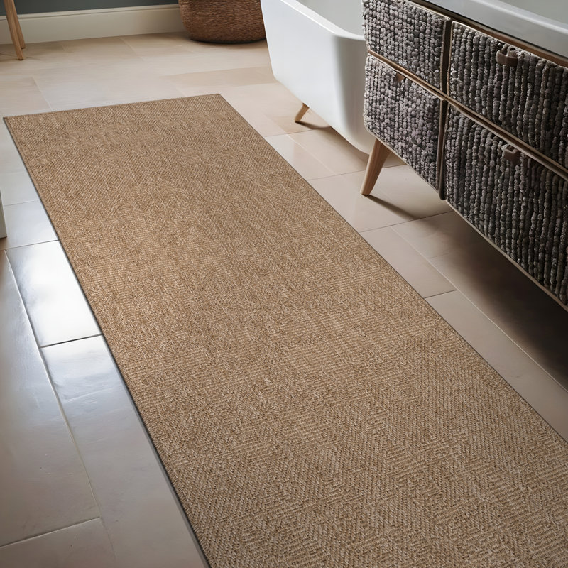 Nadene Natural Beige Indoor Area Rug, Runner 2' x 7'