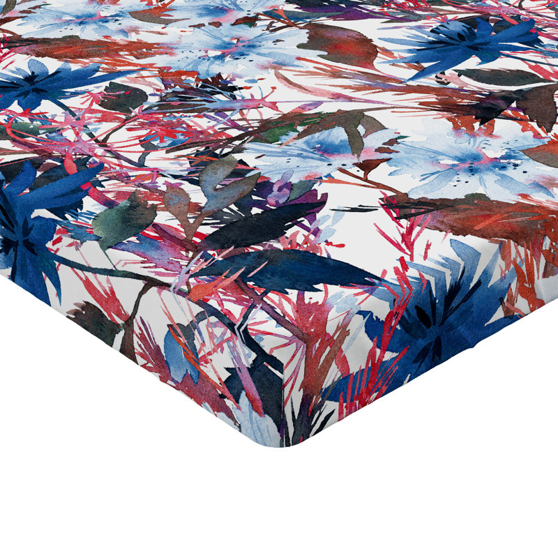 Drap-housse Ambesonne, Drap-housse grand, Lavande foncé, rose foncé / floral