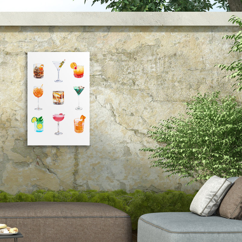 "Cocktail Series" sur impression sur toile, H 24 po x l 16 po