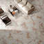 Carreaux de marbre véritable rose 12 x 24, poli, pour un usage résidentiel à l'intérieur des murs et des planchers, 4 par boîte, pièces de design luxueux, variation naturelle-656853531