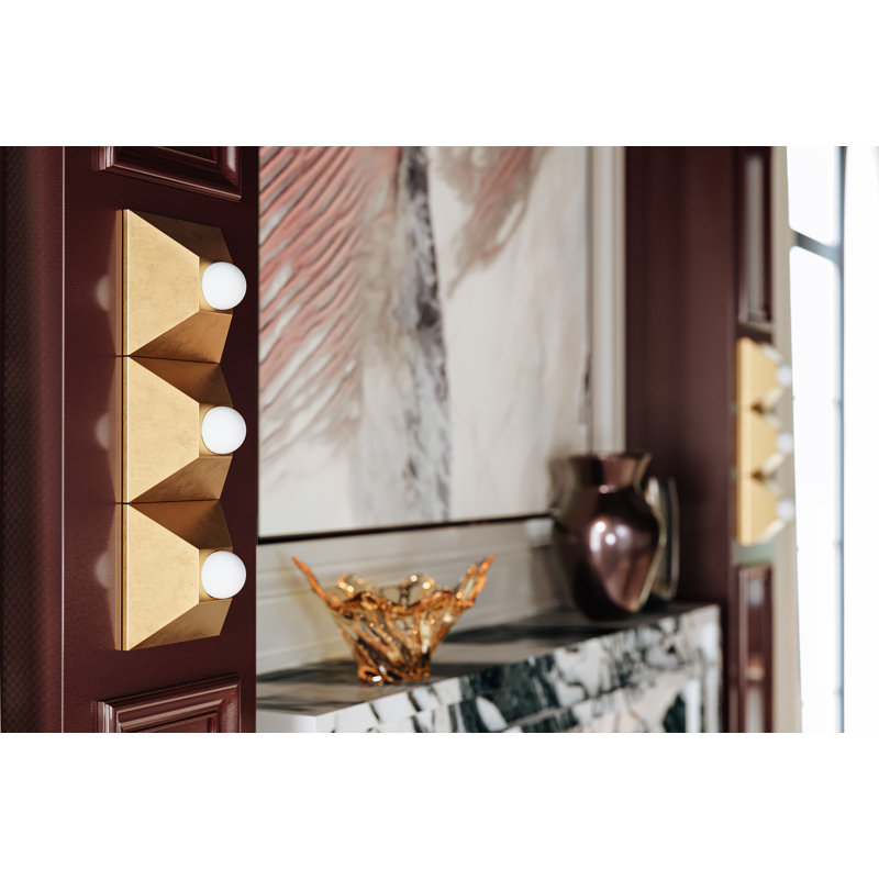 3 LIGHT BATH BRACKET, Vintage Gold Leaf