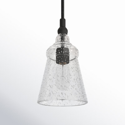 Levine Single Light Glass Steel Dimmable Pendant
