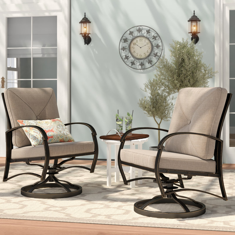 Chaise de salle à manger pivotante avec coussin Kain