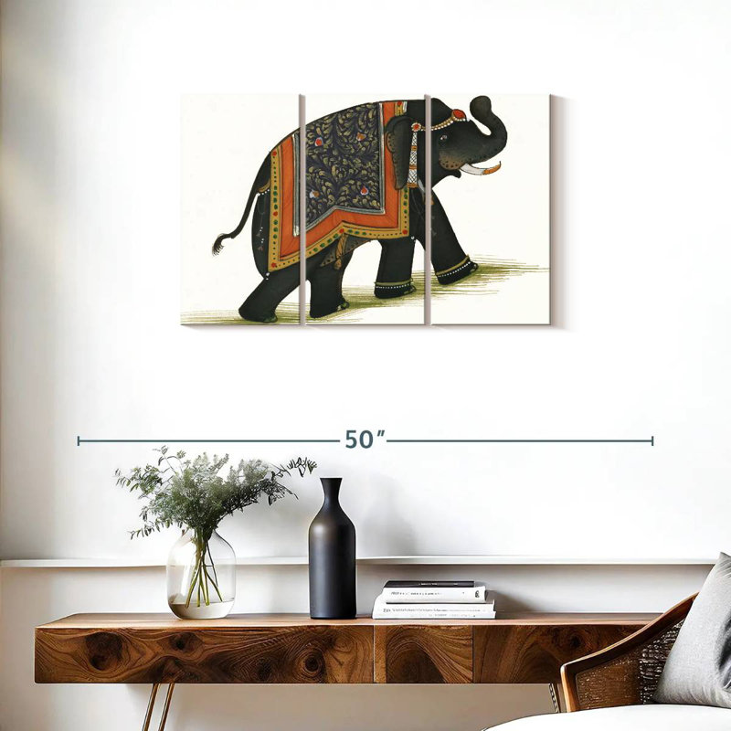 Brampt India Elephant I Light, 20" H x 33" W