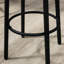 Repas industriel 5, peu encombrant pour le pub et la cuisine, brun noir. 4 tabourets de table ronde, une chaise pouvant supporter un poids de 220 lb, une table de 132 lb et des chaises, des tabourets, supportent une charge