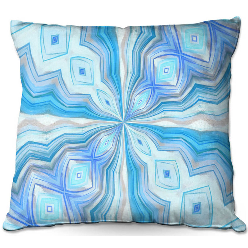 Couch Float Abstract 1 Throw Pillow, 16" x 16", Purple/Blue