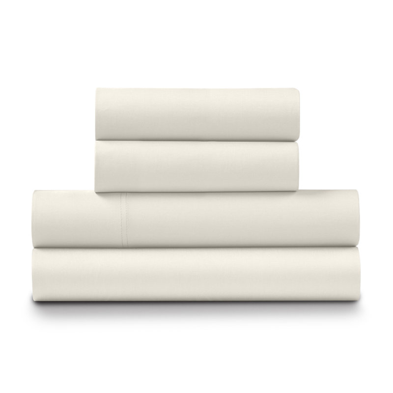 Ivory California King Bamboo Cotton Deep Pocket Sheet Set