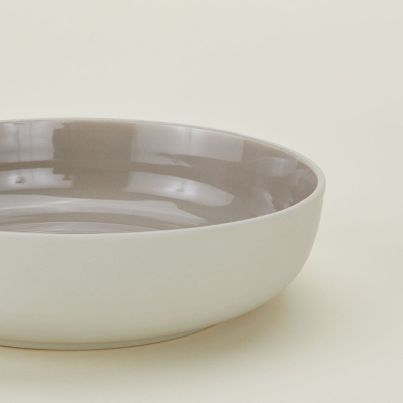 Essential Stoneware Serving Bowl, Light Gray