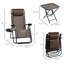 Ensemble de chaise Zero Gravity avec table d'appoint, chaise inclinable pliante avec porte-gobelets et coussins, chaise longue réglable pour piscine, jardin, pelouse, plage-157276786