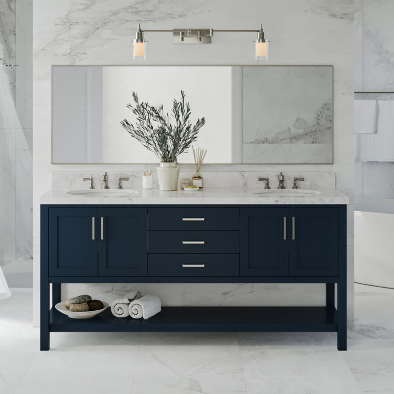 Magnolia Bath Vanity Oval Basin S073DCWOV, Midnight Blue