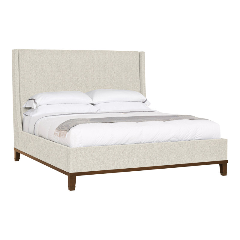 Michael Weiss Upholstered Wingback Bed, Wrenn, Nomad Snow Crypton® Chenille