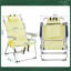 Chaise de plage en aluminium jaune soleil avec tissu polyester 600D et dossier réglable en cinq positions pour le camping et les événements en plein air